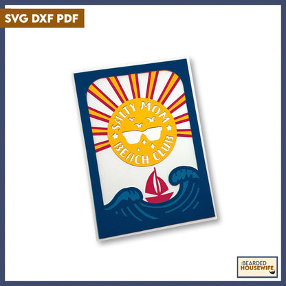 salty mom layered card