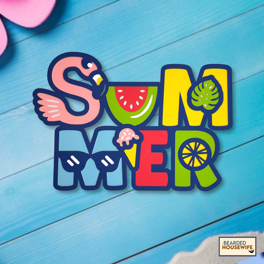 summer layered paper craft