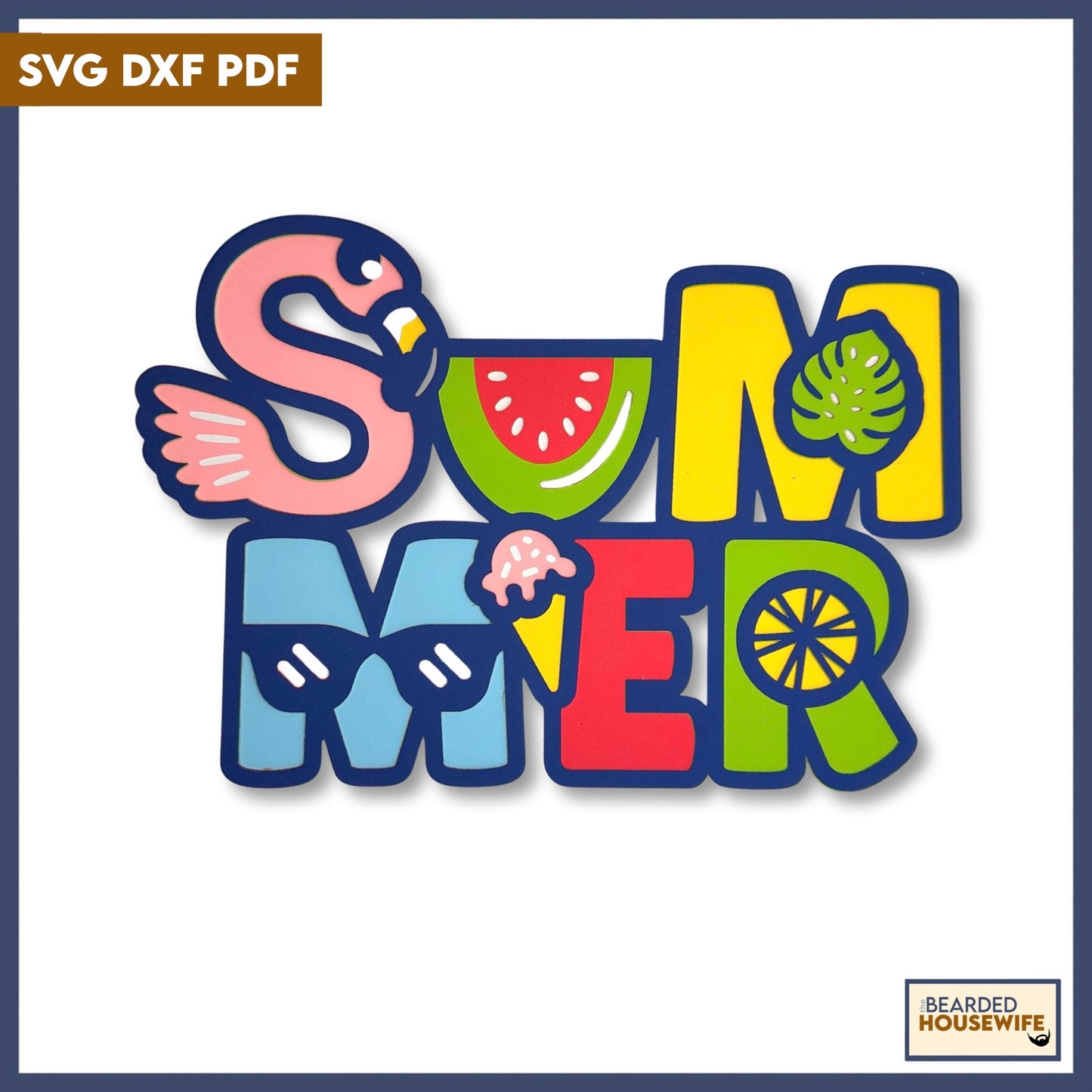 summer layered paper craft