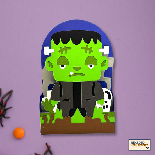 frankenstein box card