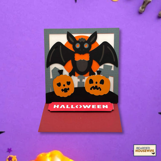 batty easel card