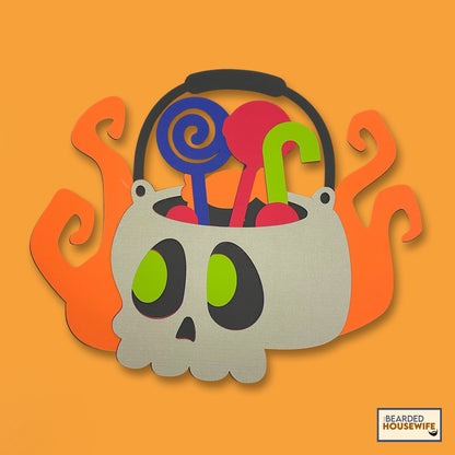 skull candy layered paper craft