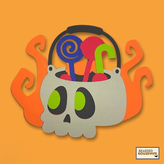 skull candy layered paper craft