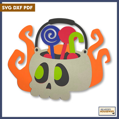 skull candy layered paper craft