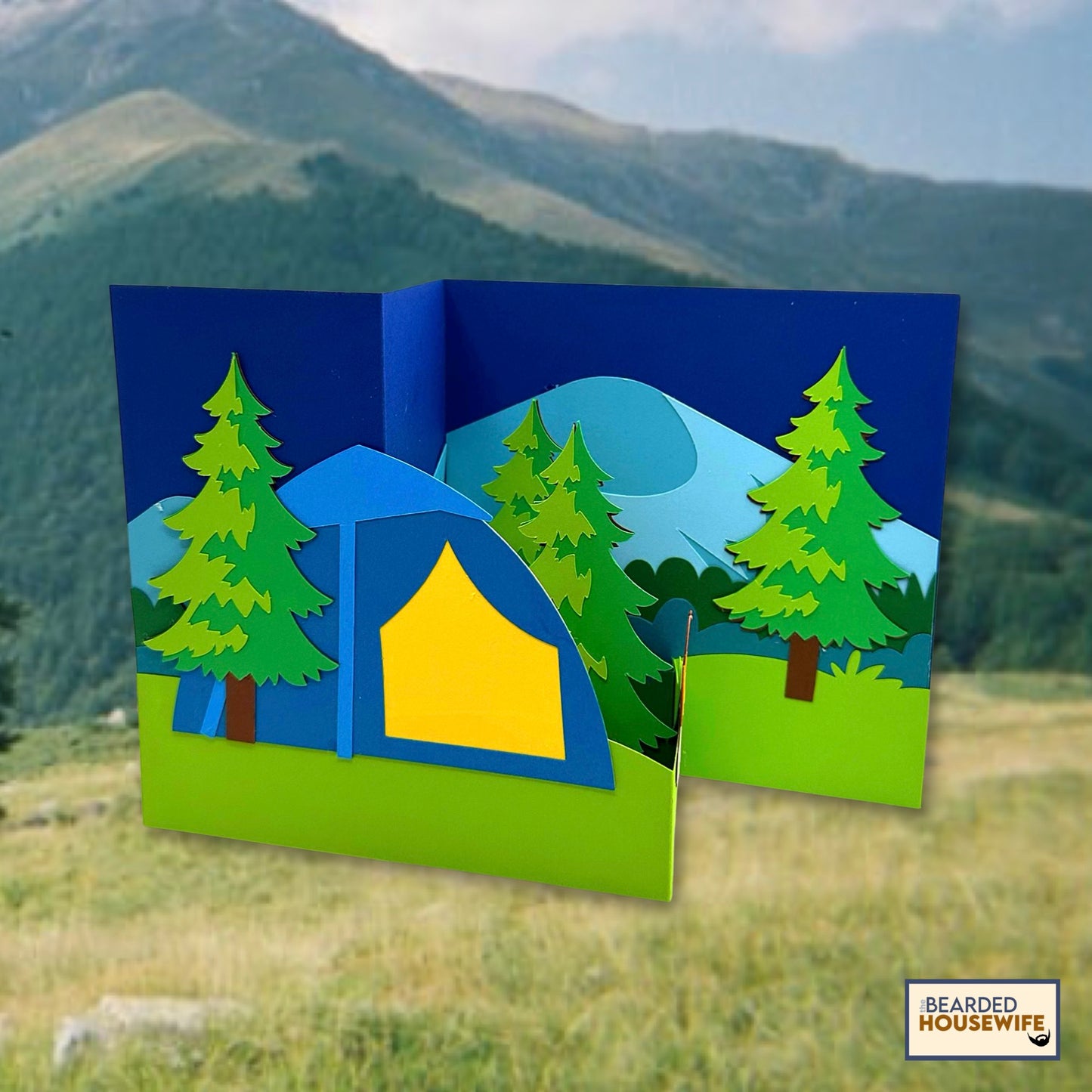 mountain camping zfold card