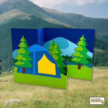 mountain camping zfold card