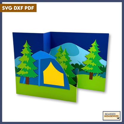 mountain camping zfold card