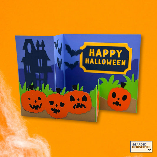 happy halloween zfold card
