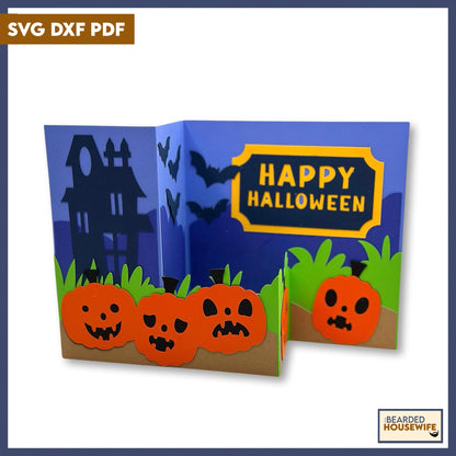happy halloween zfold card