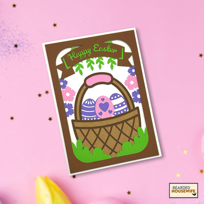 happy easter layered card