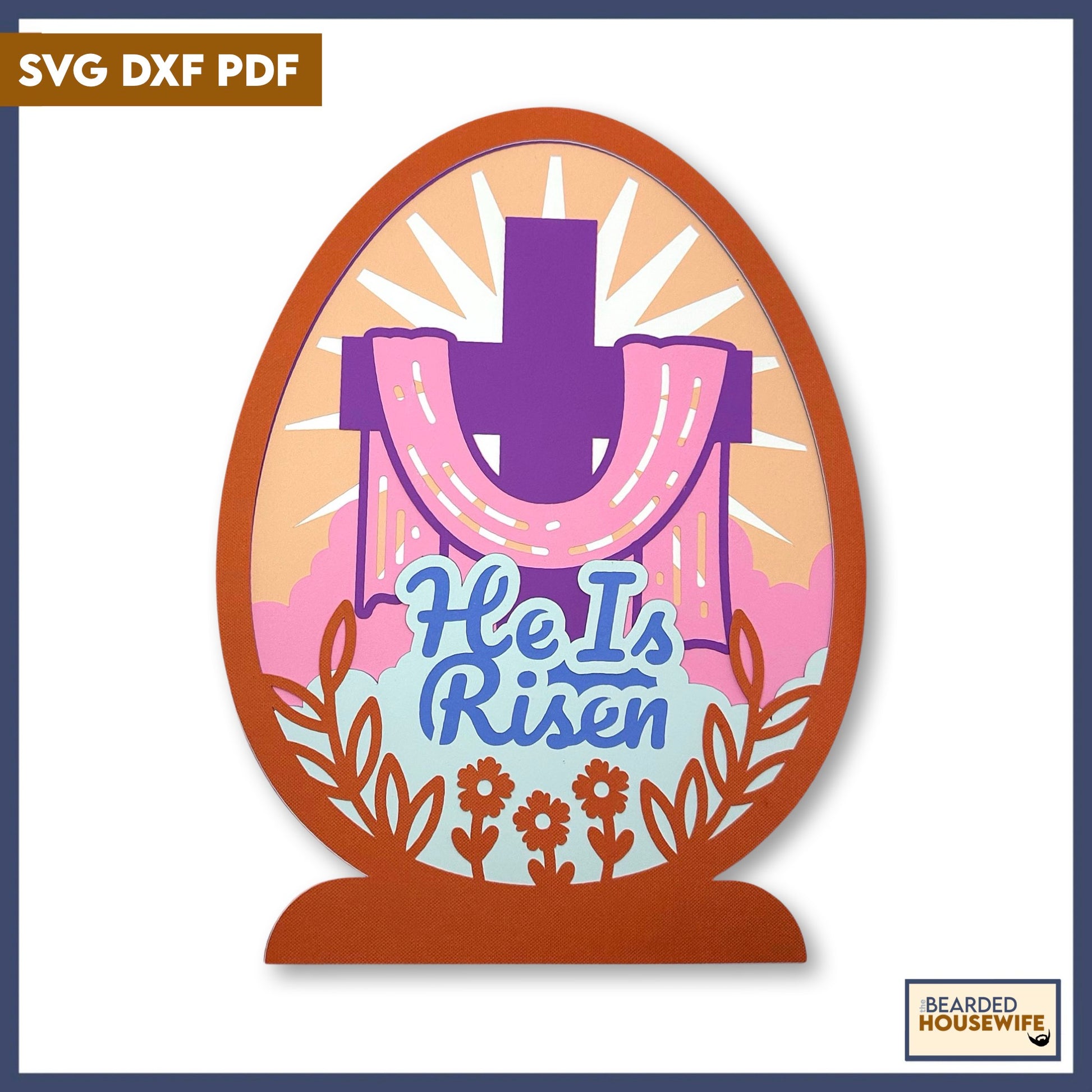 he is risen layered paper craft