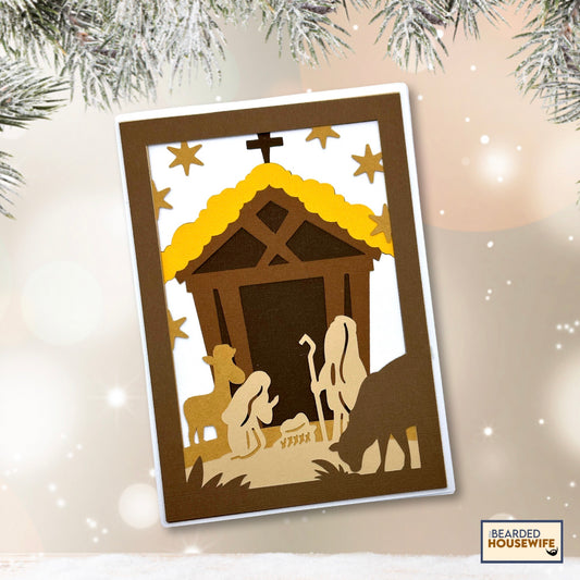 nativity layered card