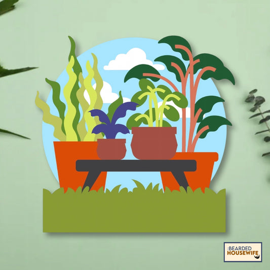 planting day layered paper craft
