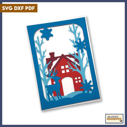 winter time layered card