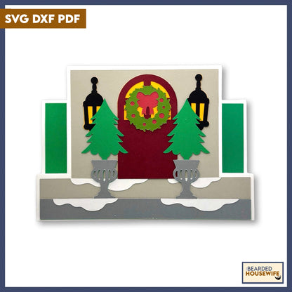 home for christmas stepper card