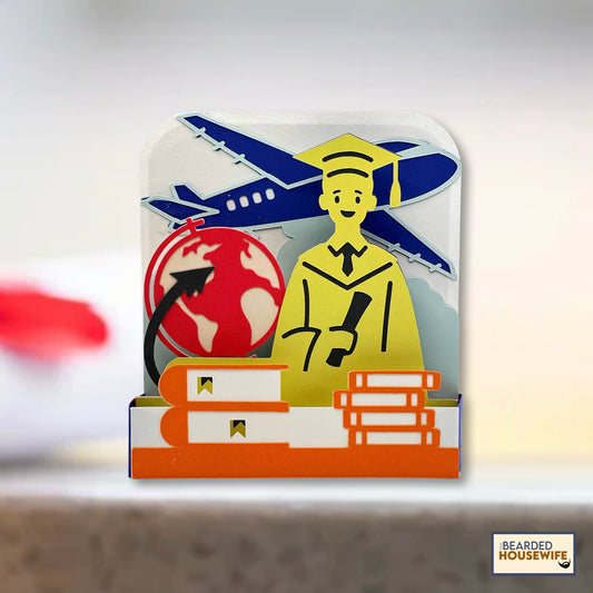 time to fly graduation box card