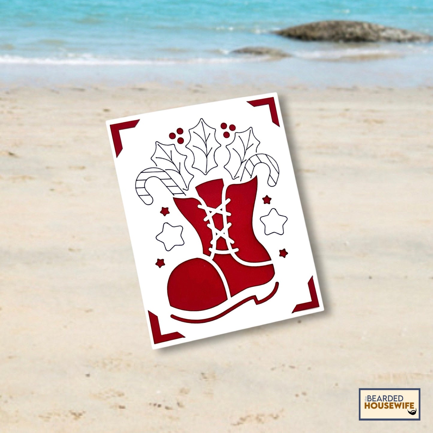 santa boot insert card