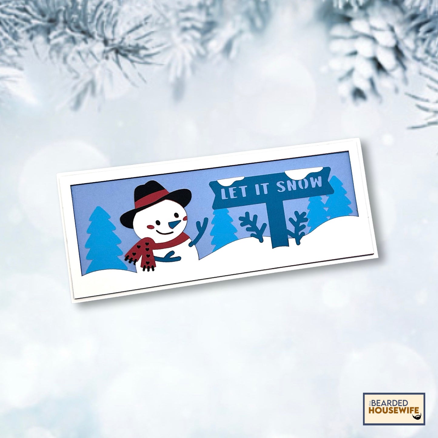 let it snow slimline card