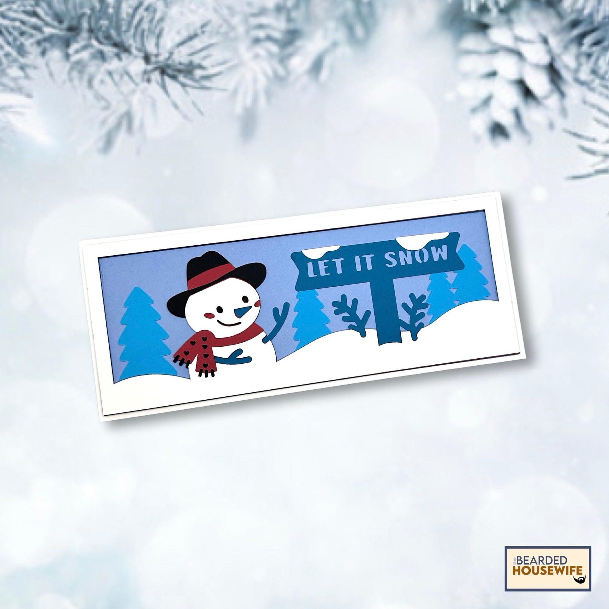 let it snow slimline card