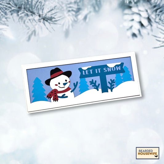 let it snow slimline card