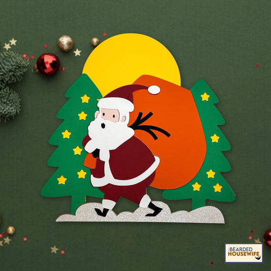 santas big job layered paper craft