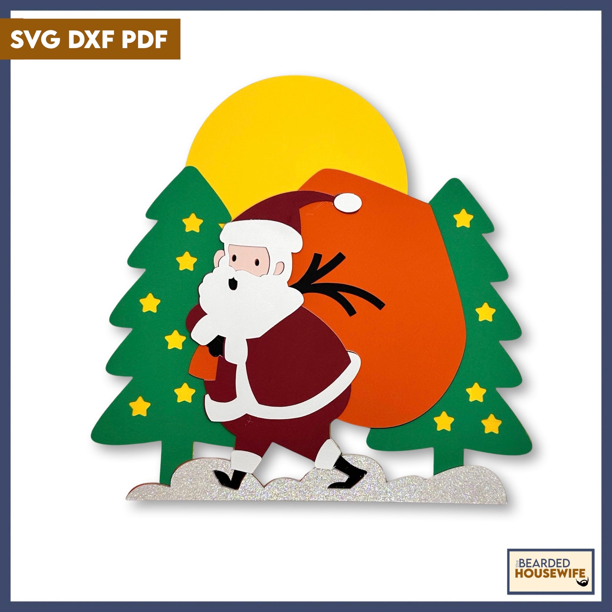 santas big job layered paper craft