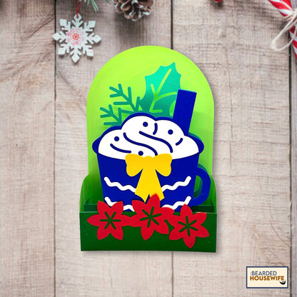 festive cocoa box card