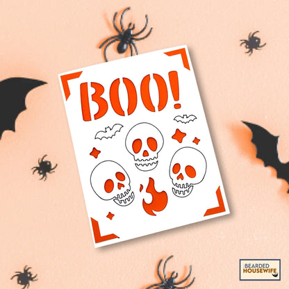 boo and bones insert card