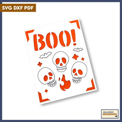 boo and bones insert card