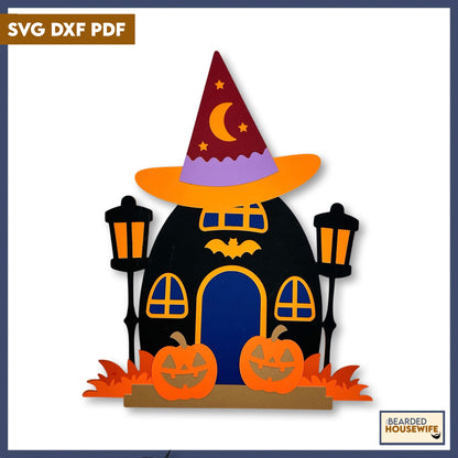 witching house layered paper craft