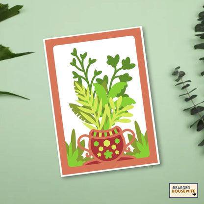 large plant layered card
