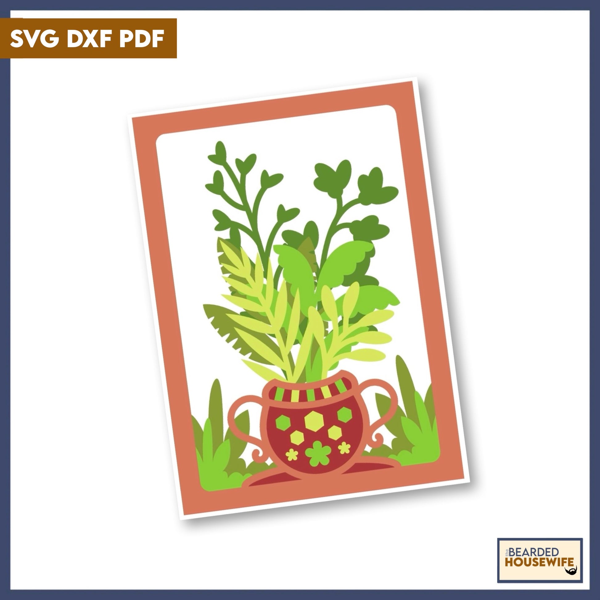 large plant layered card