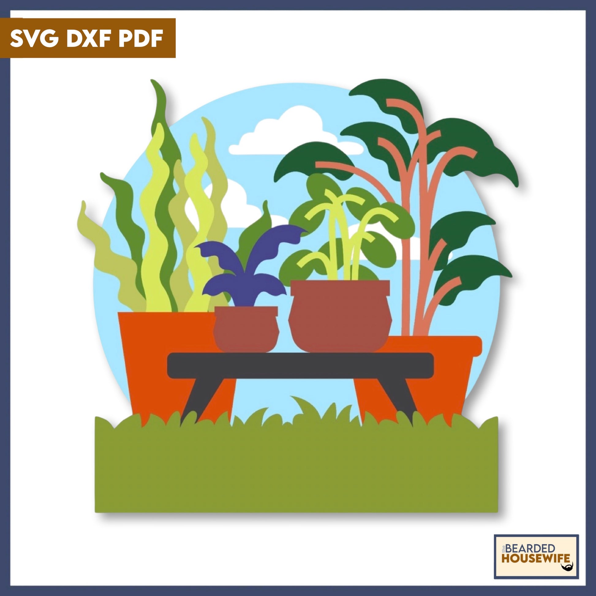 planting day layered paper craft