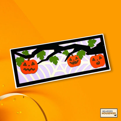 pumpkin tree slimline card