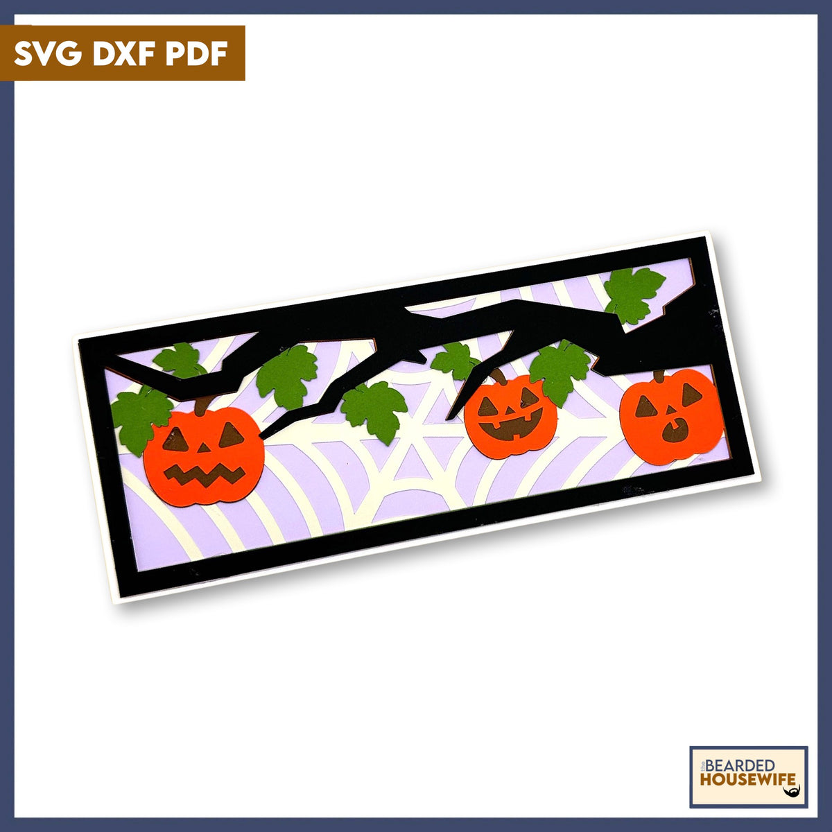 pumpkin tree layered card