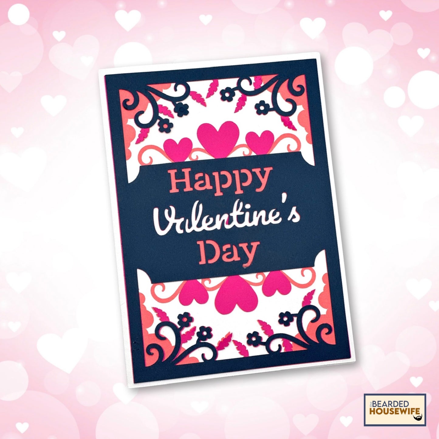 happy valentines day layered card