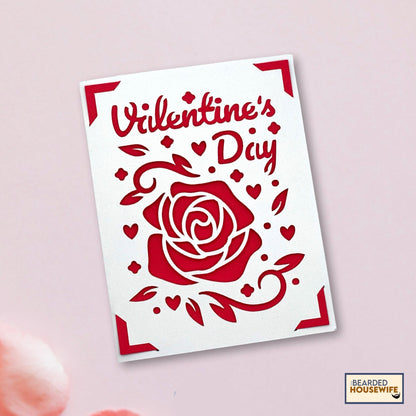valentine flowers insert card