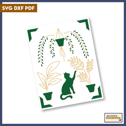 cats and plants insert card