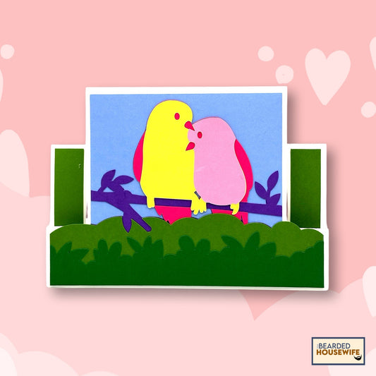 love birds stepper card