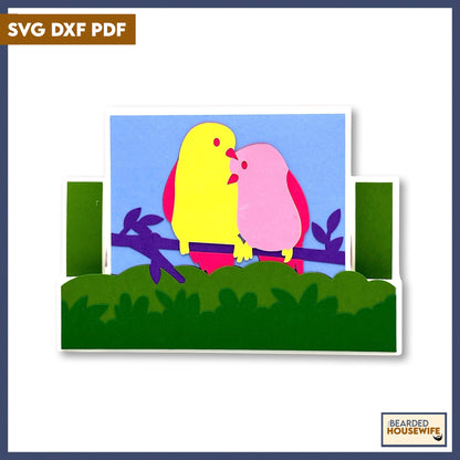 love birds stepper card