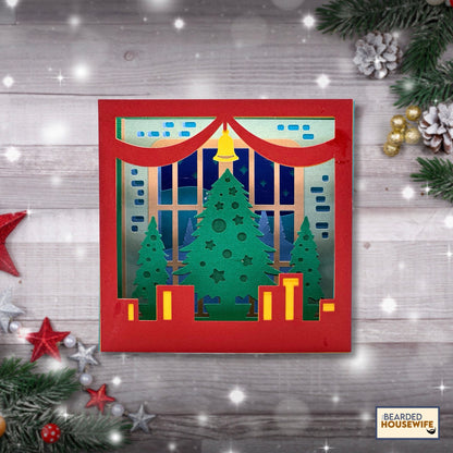 christmas decor shadow box card