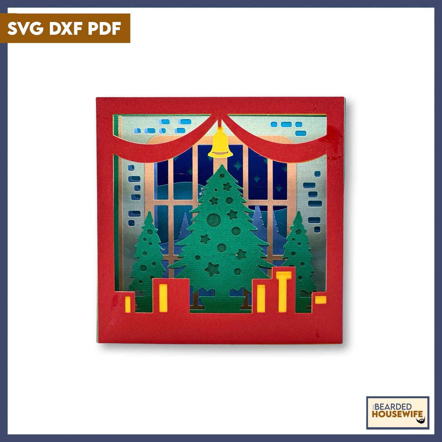 christmas decor shadow box card