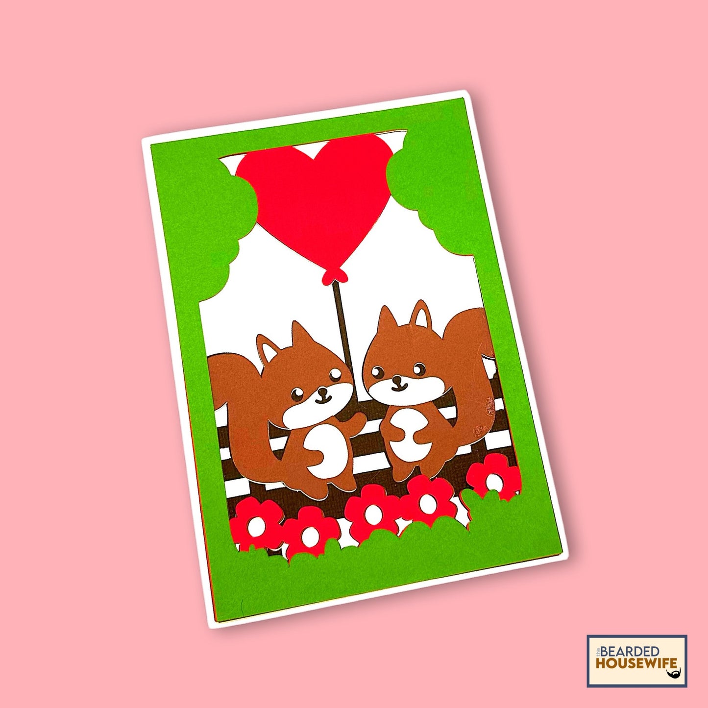 squirrelly love layered card