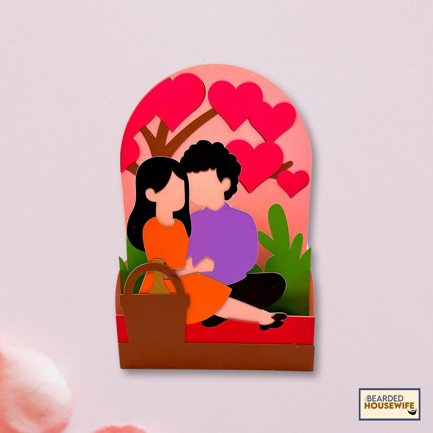 romantic picnic box card