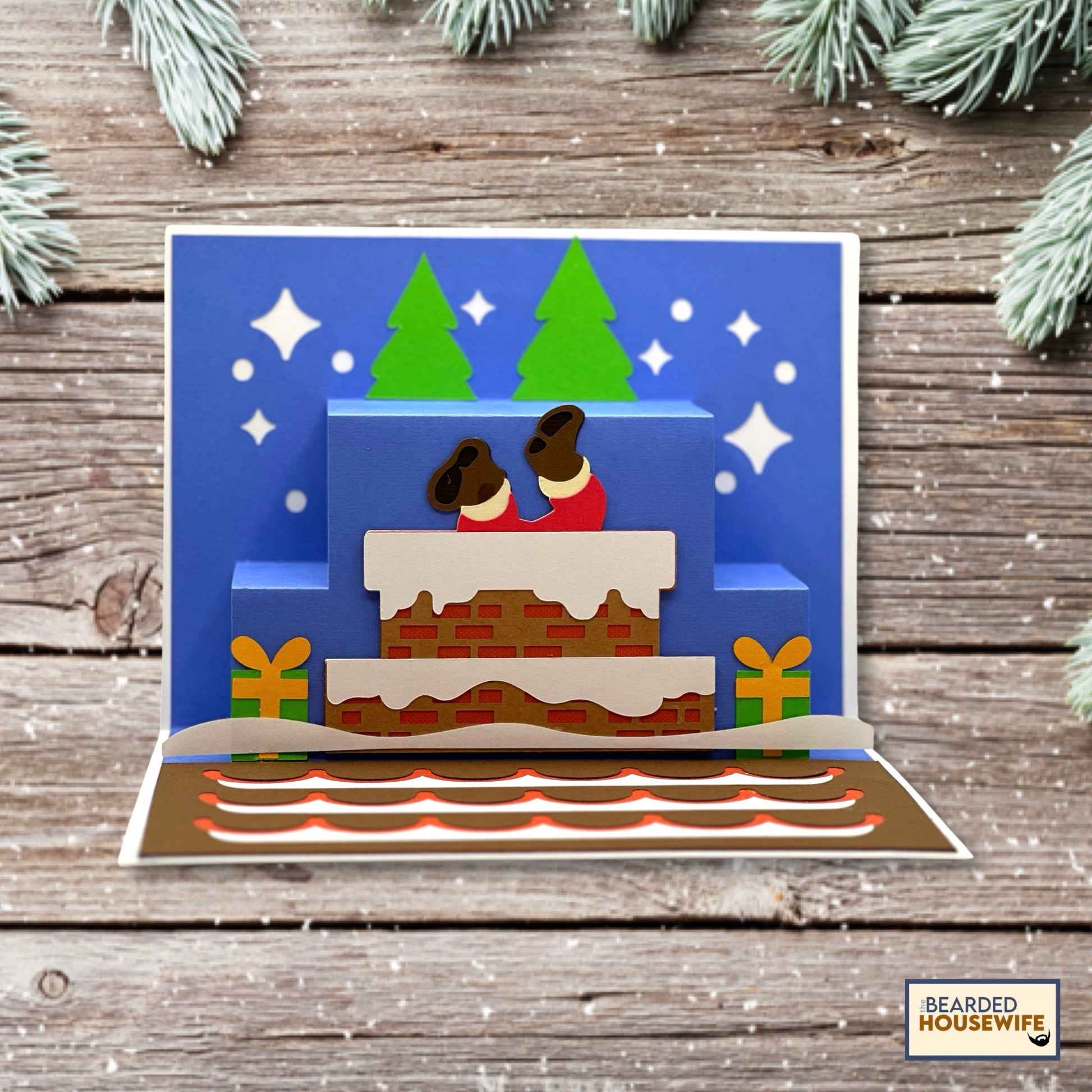 down the chimney popup card