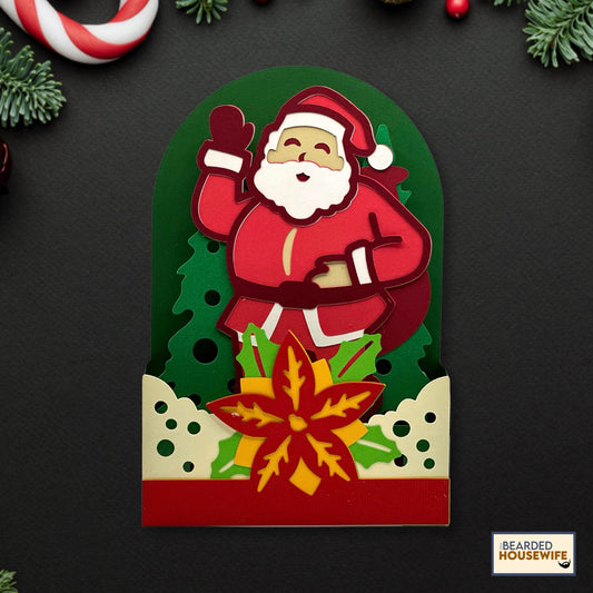 santa claus box card