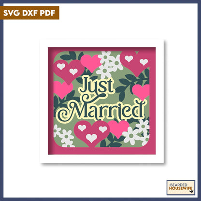 just married shadow box