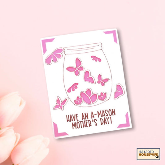 mason jar mothers day insert card