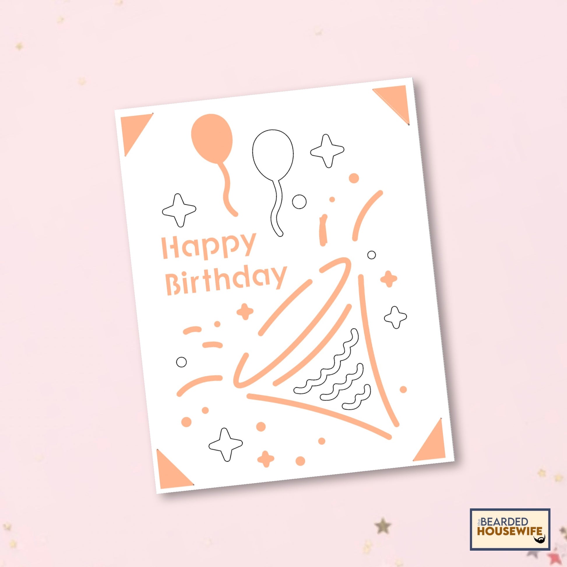 birthday trumpet insert card