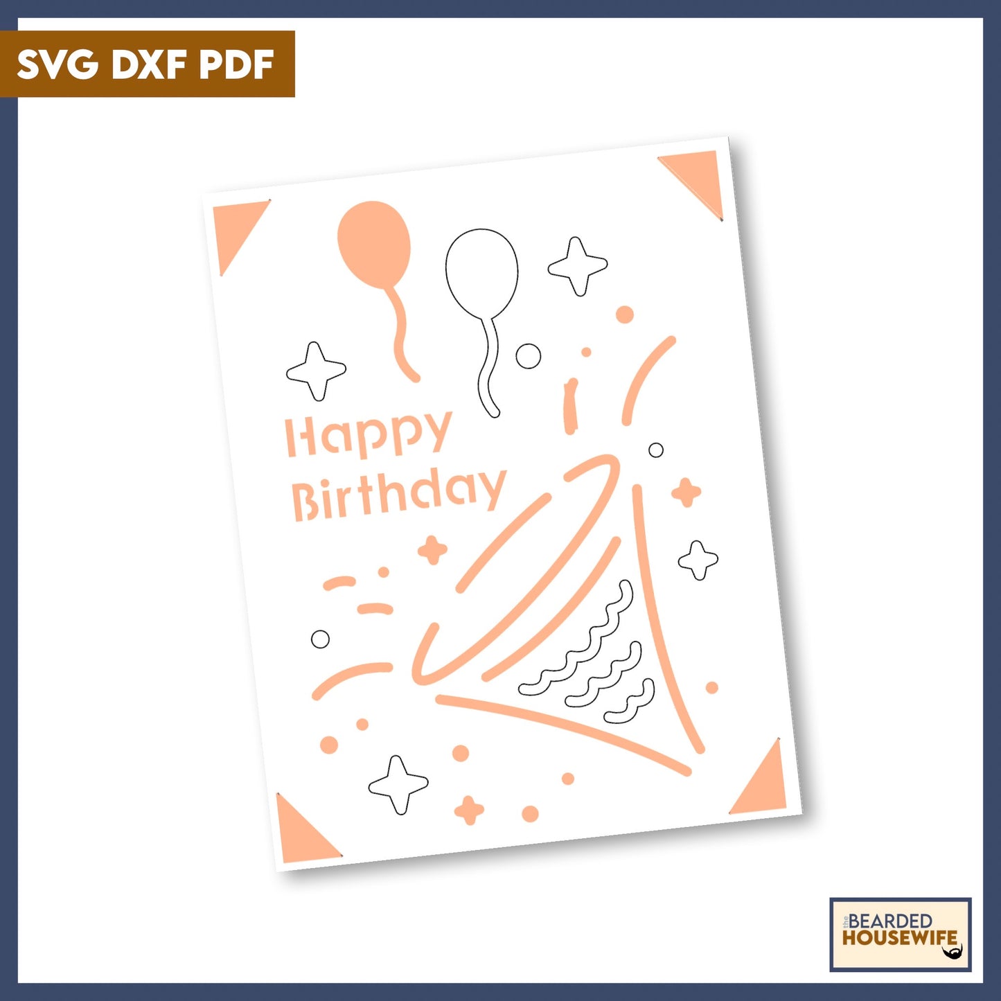 birthday trumpet insert card